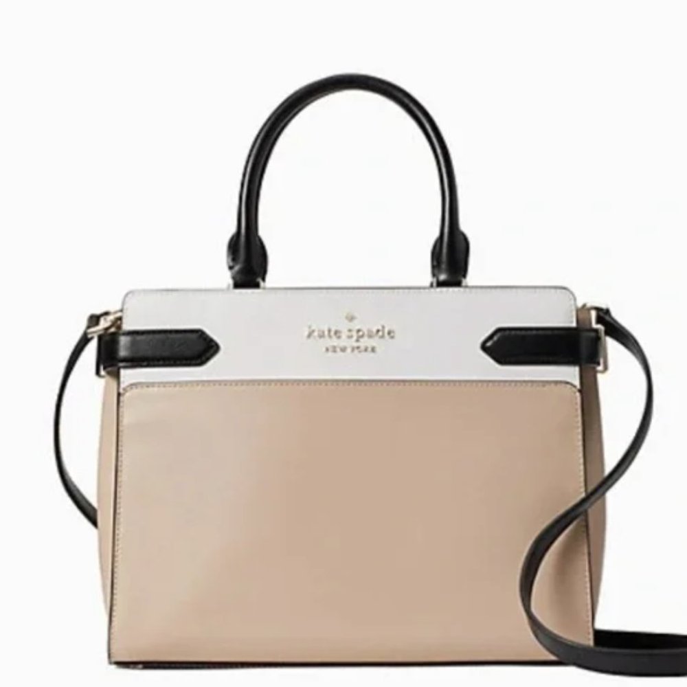 Kate Spade Staci Saffiano Colorblock Medium Satchel